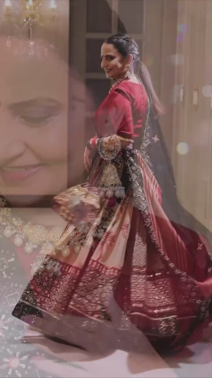 Navratri special Heavy Muslin Cotton Lehenga with Digital Print & Real Mirror Work - ALC 95
