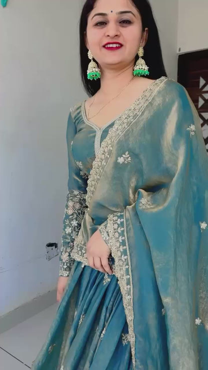 Premium Heavy Fendy Silk Lehenga Choli with 5mm Sequins, Thread & Zari Embroidery - ALC 98