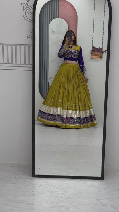 Navratri Special Pure Cotton Lehenga Choli with 6 Meter Big Flair - Real Modeling