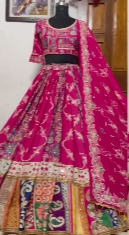 Navratri Special Designer Printed Lehenga Choli - Heavy Muslin Cotton