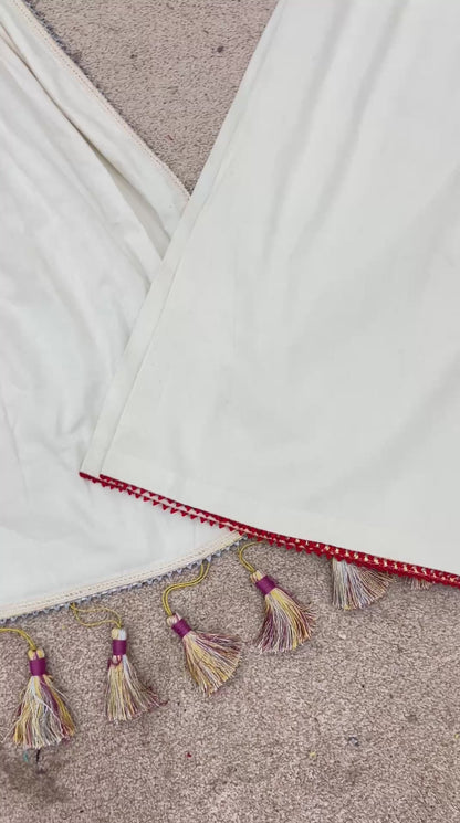 Premium Khadi Cotton Co-ord Set with Mirror Work - Rakhi Special - FFsrk 5286