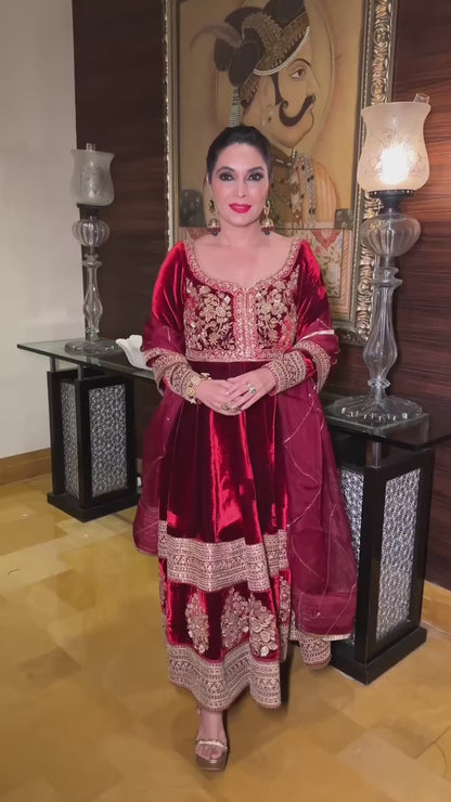 Lc 1187- beautiful velvet gown