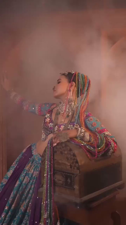 Navratri special Heavy Muslin Cotton Lehenga with Digital Print & Real Mirror Work - Alc 106