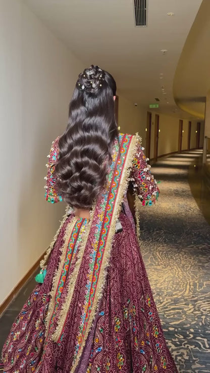 Navratri Special Muslin Cotton Lehenga Choli with Real Mirror Work - ALC 110