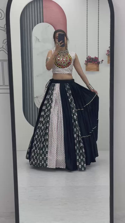 Navratri Special Pure Cotton Lehenga Choli with 8 Meter Heavy Flair