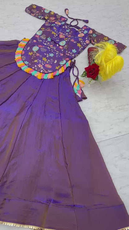 Festival Special Pure Fendy Crop Top & Lehenga Set with Heavy Thread & Sequence Work - FFPC 523