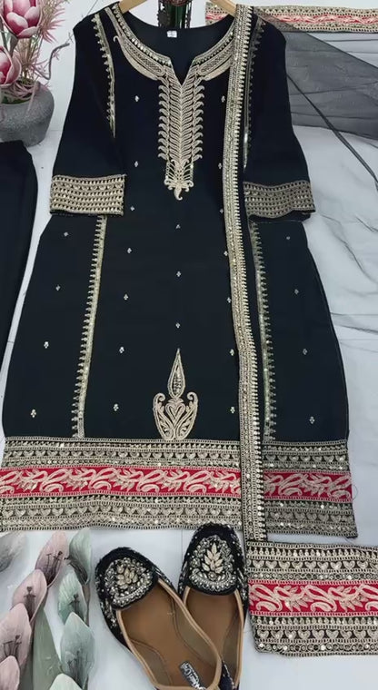 Kf 1708- party wear 3 pis suit