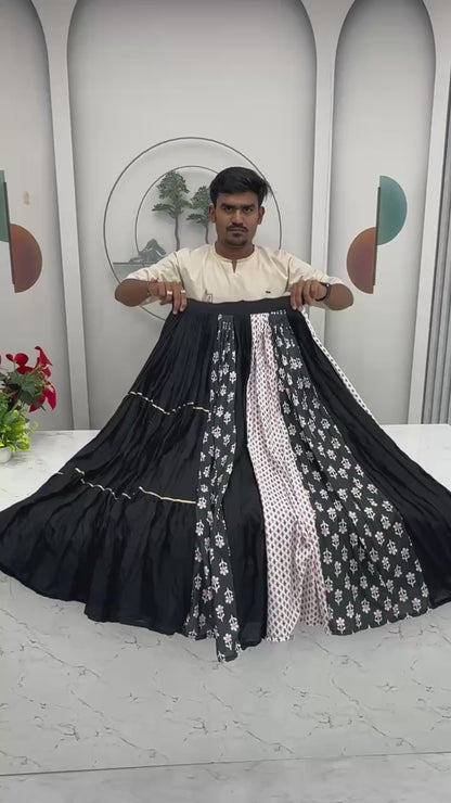 Navratri Special Pure Cotton Lehenga Choli with 8 Meter Heavy Flair