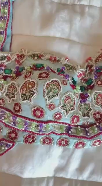 Navratri special Heavy Muslin Cotton Lehenga with Digital Print & Latkan Lace Border - Alc 104