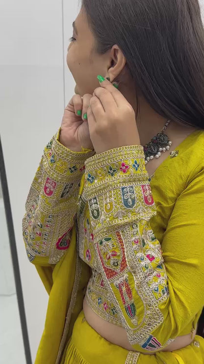 Festival Lehenga Choli with Heavy Embroidery & Sequence Work - FFTP-245